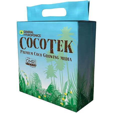 General Hydroponics HGC714064 CocoTek Bale Premium Coco Growing Media, OMRI Listed 5 kg Brown