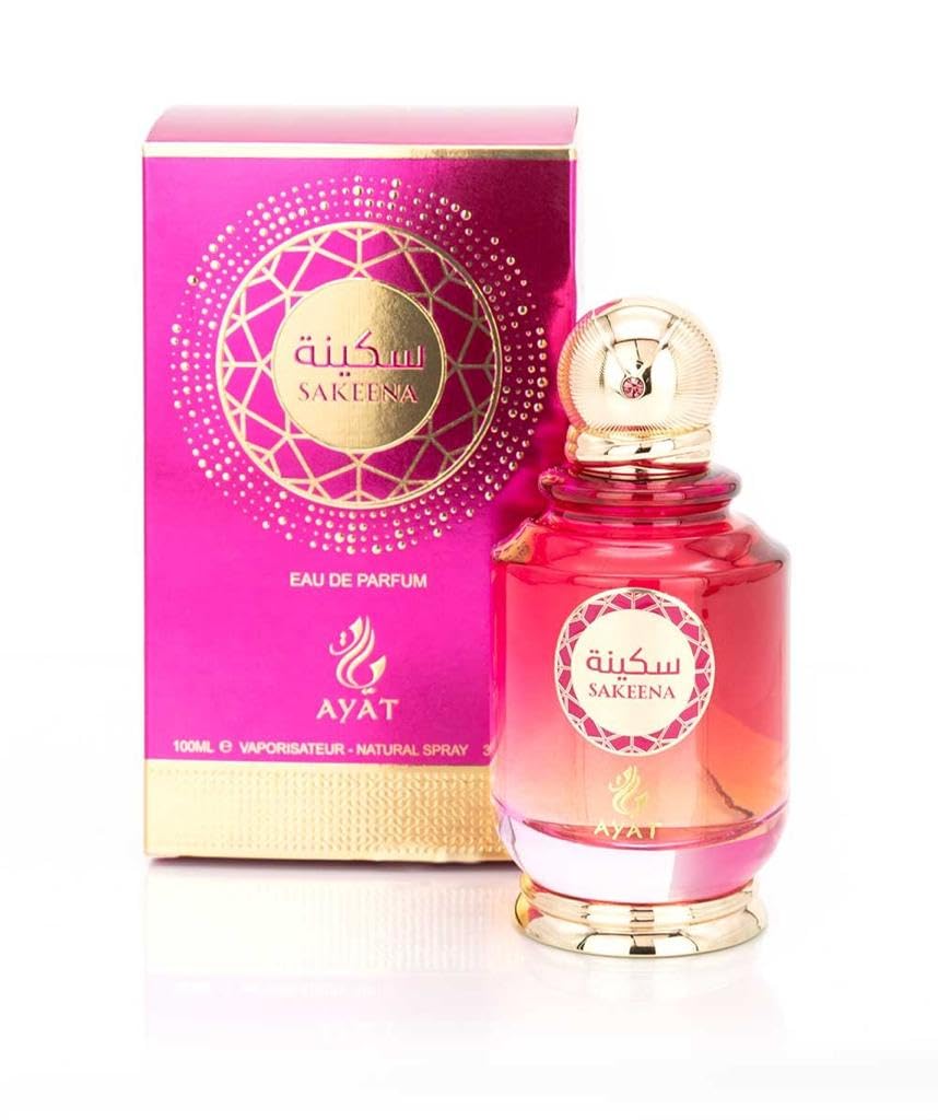 AYAT PERFUMES Eau de Parfum 100ml Made in Dubai With Notes of Bergamot Rose Raspberry Jasmine Musk and Patchouli - EDP Oriental Perfect For Women (Sakeena)