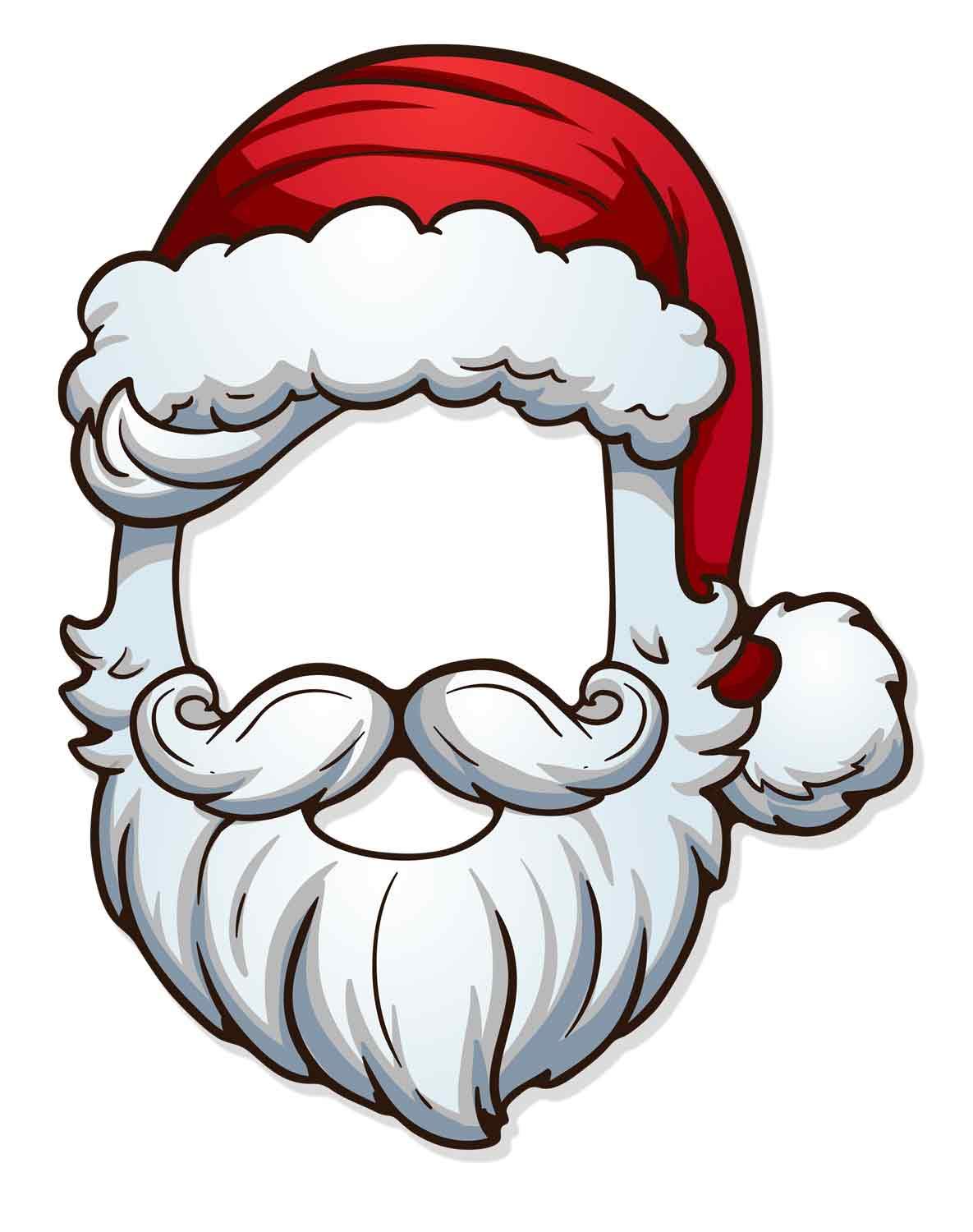 STAR CUTOUTS SM267 Father Christmas Santa Cardboard Face Mask – Christmas Costume Fancy Dress