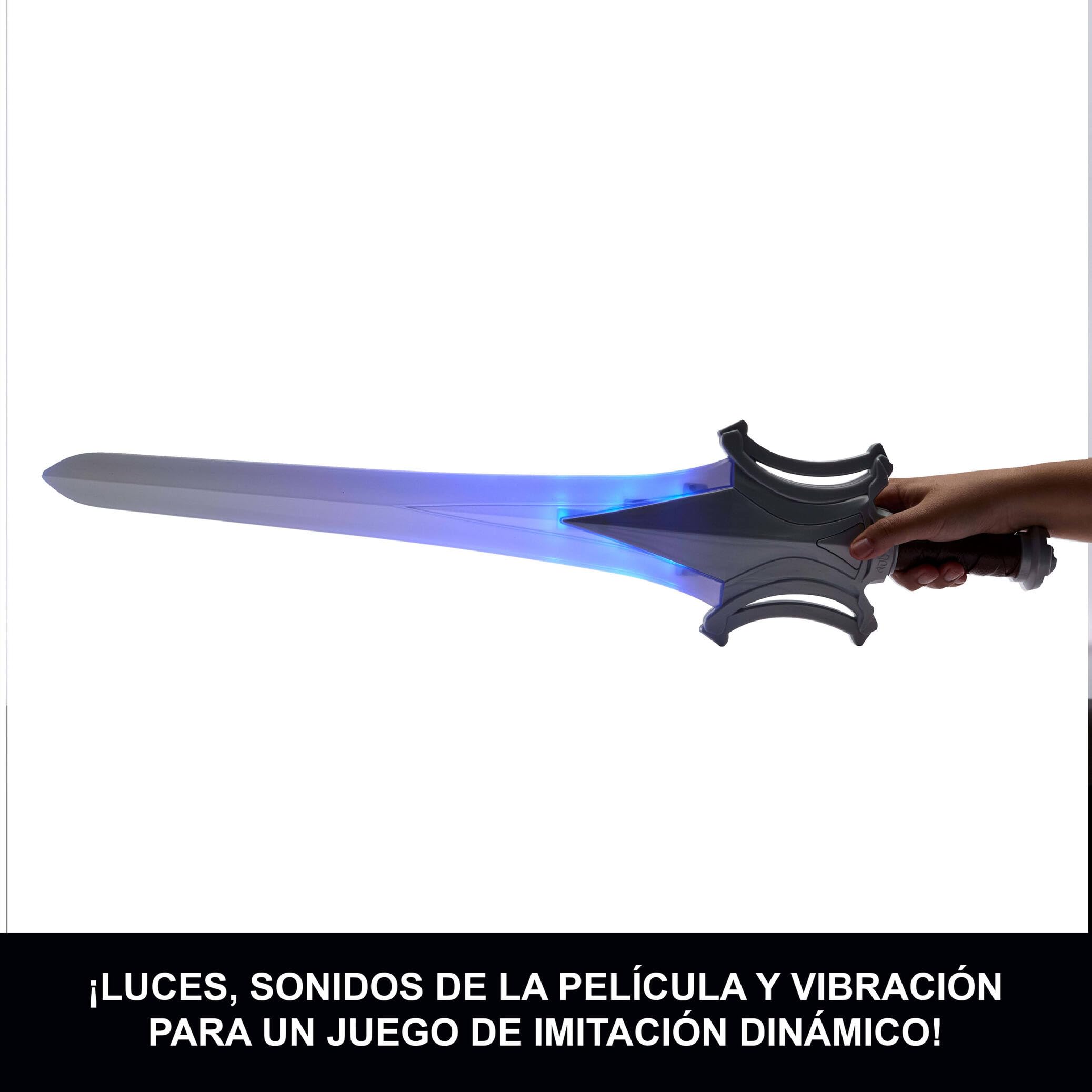 Masters of The Universe He-Man Espada del Poder de Grayskull Juguete de la película de Motu de 2026 con Luces, Sonidos y Efectos vibratorios, Juguete de imitación de 68,58 cm, JNN36