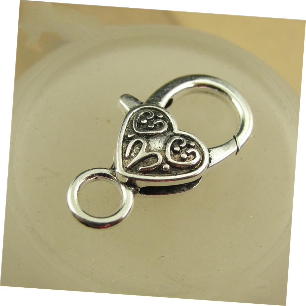 Operitacx 3 Set Di Fermagli Per Braccialetti E Collane Alla Moda A Forma Di Cuore Con Chiusura A Moschettone Per La Creazione Di Gioielli 40 Pezzi*3