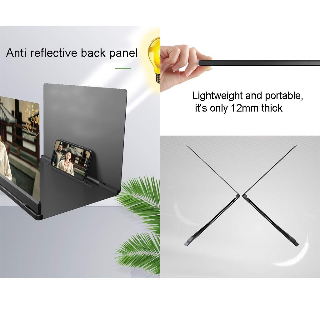 Telefon Bildschirmlupe – Faltbarer HD-Verstärker 20,5x14,5cm, Mit Standfuß, Für Filme, Spiele & Entspanntes Sehen Am Handy