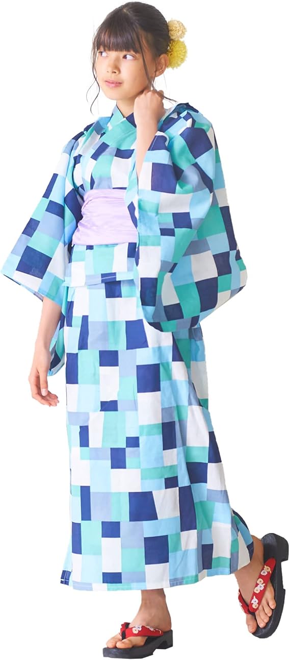Amazon スカンジナビアン 北欧デザイン 子供用 ワンピース浴衣 100 5w 2 着物 浴衣 通販