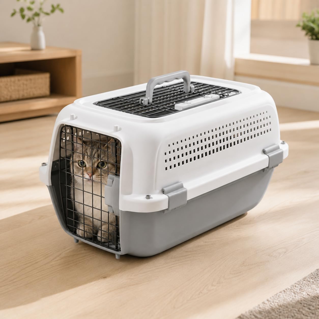 4個セット ペットキャリー 犬猫用 ハードキャリー 地域猫保護 通院用 現状渡し Amazon | N&S ペットキャリー S グレー 犬猫用 ハードキャリー 通院