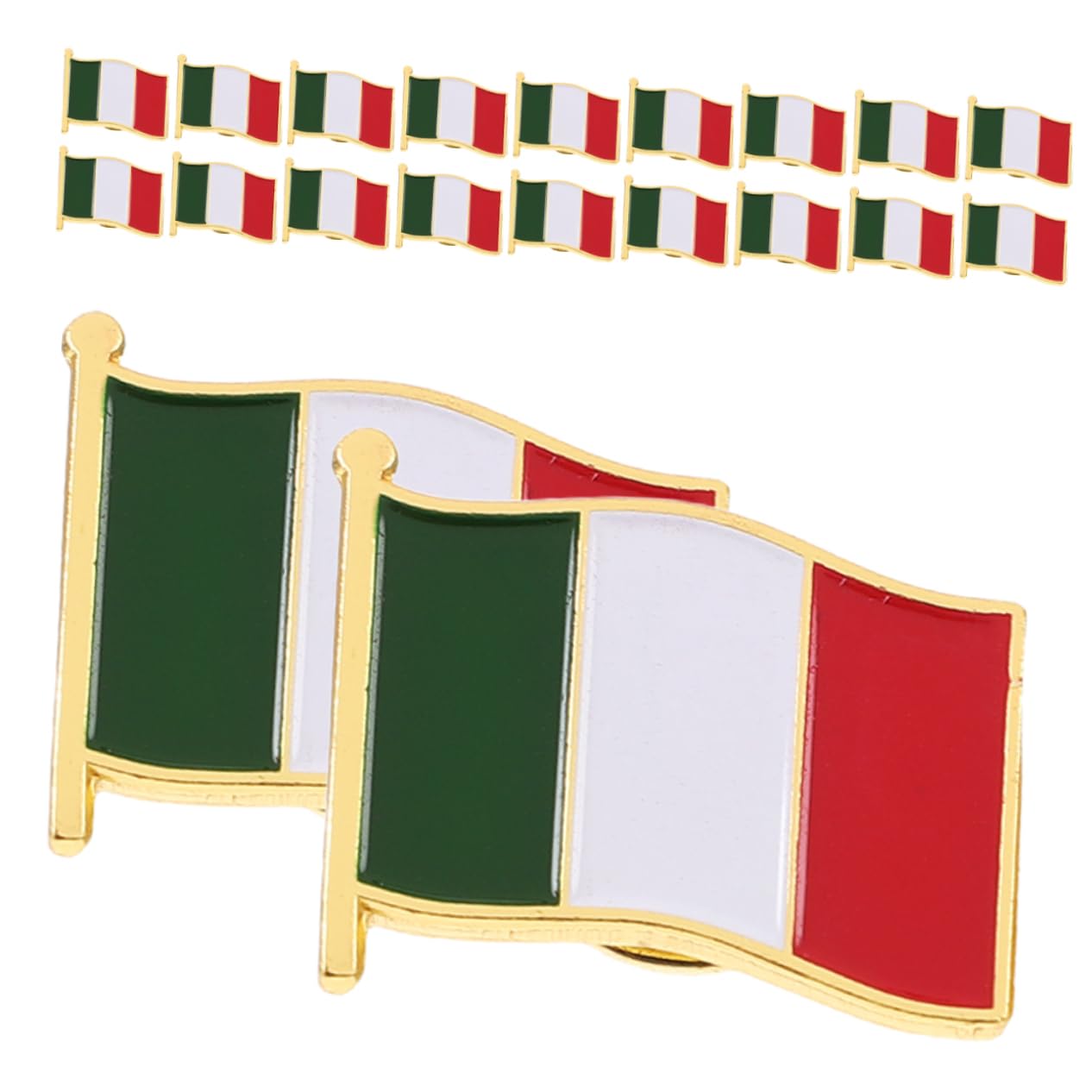 Brosche mit italienischer Flagge Italien-Flagge Italien-Abzeichen Italienische Flagge Anstecker Metall Anstecker Italienische Flagge Anstecknadel mit Flagge Anstecknadeln