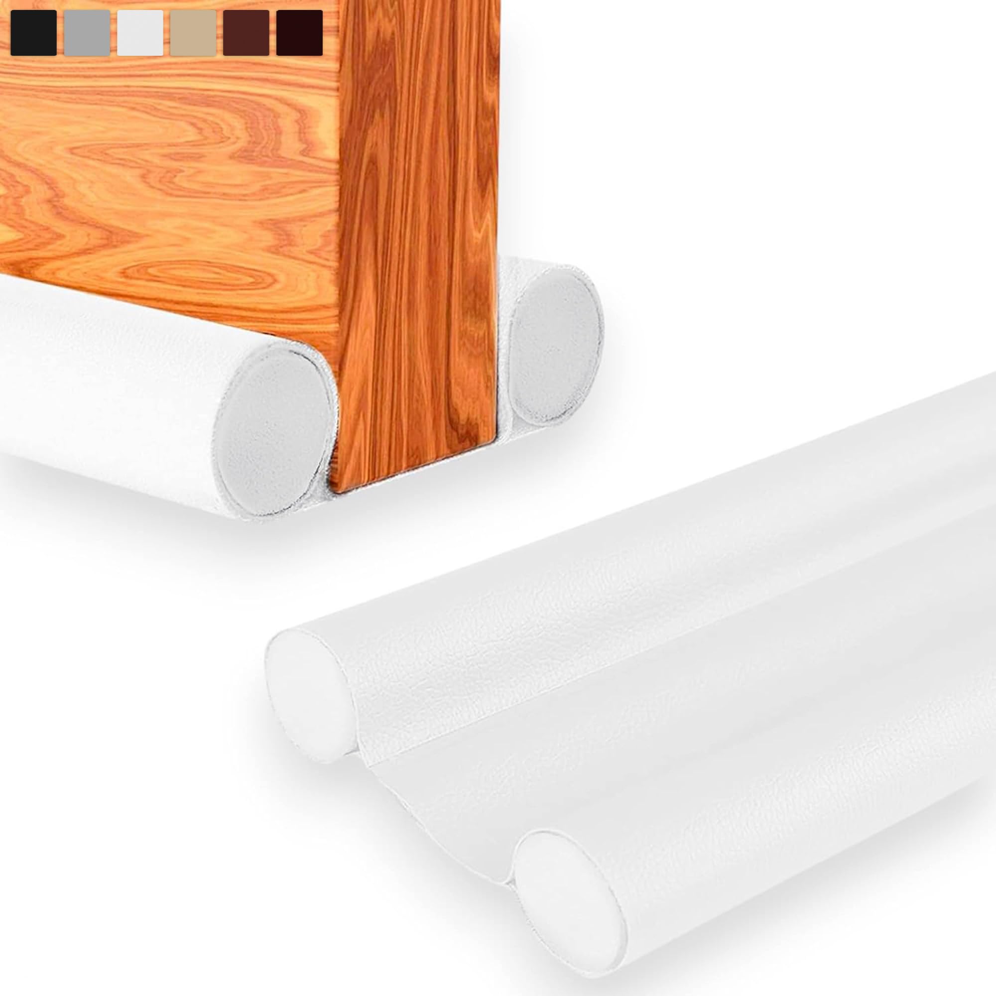 Burlete Puerta Entrada, Burlete Bajo Puerta, Burletes para Puertas Exterior e Interior, Aislante Térmico Frío y Calor, Aislante Acústico, Impermeable, Adaptable hasta 93cm (1, Blanco)