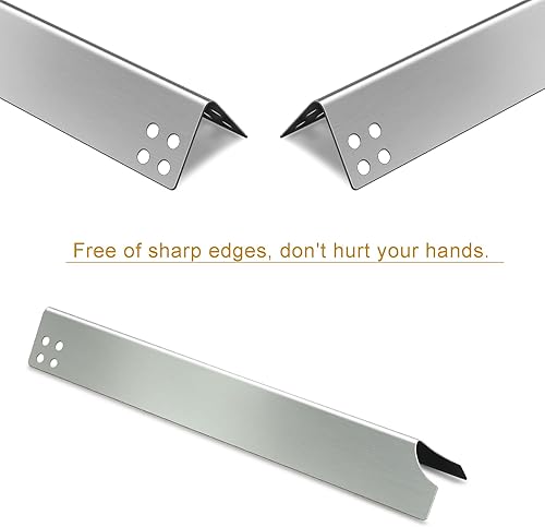 Miniatura 5 de Placa de calor para Brinkmann 810-6680-S, piezas de repuesto de acero inoxidable BBQ Heat Shield Tent 810-6680S, 6 barras aromatizantes Pakc, 15