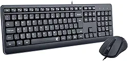 Combo Mouse e Teclado Redragon R Office BS-7092 Preto 1200 DPI