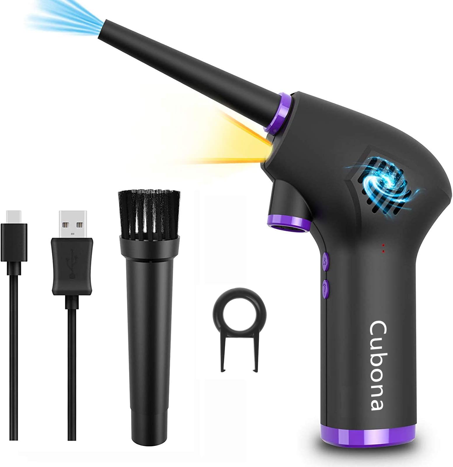 CUBONA Compressed Air Duster,Cordless Electric Duster,15000mAh Battery,100000RPM,USB-C Fast Charging,Replaces Canned Air