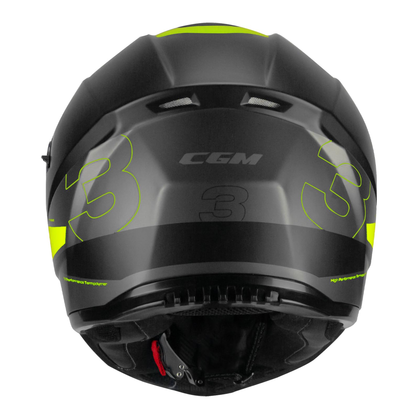 CGM Casco integrale,333G ONYX SPORT Nero Giallo fluo opaco, M