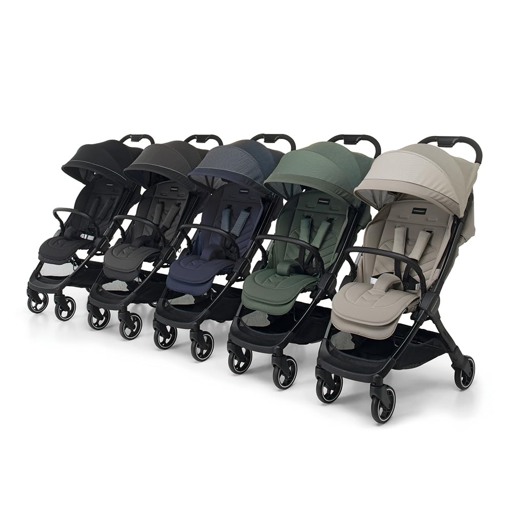 Foppapedretti Poussette légère Ciao, pour enfants de 0 à 22 kg (0 à 4 ans), fermeture à 1 main, autonome, dossier réglable, roues amorties, porte-objets, cadre en aluminium, Sky