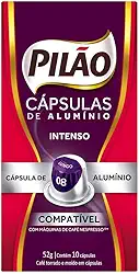 Café Pilão Intenso Lungo 08, caixa com 10 Cápsulas de alumínio