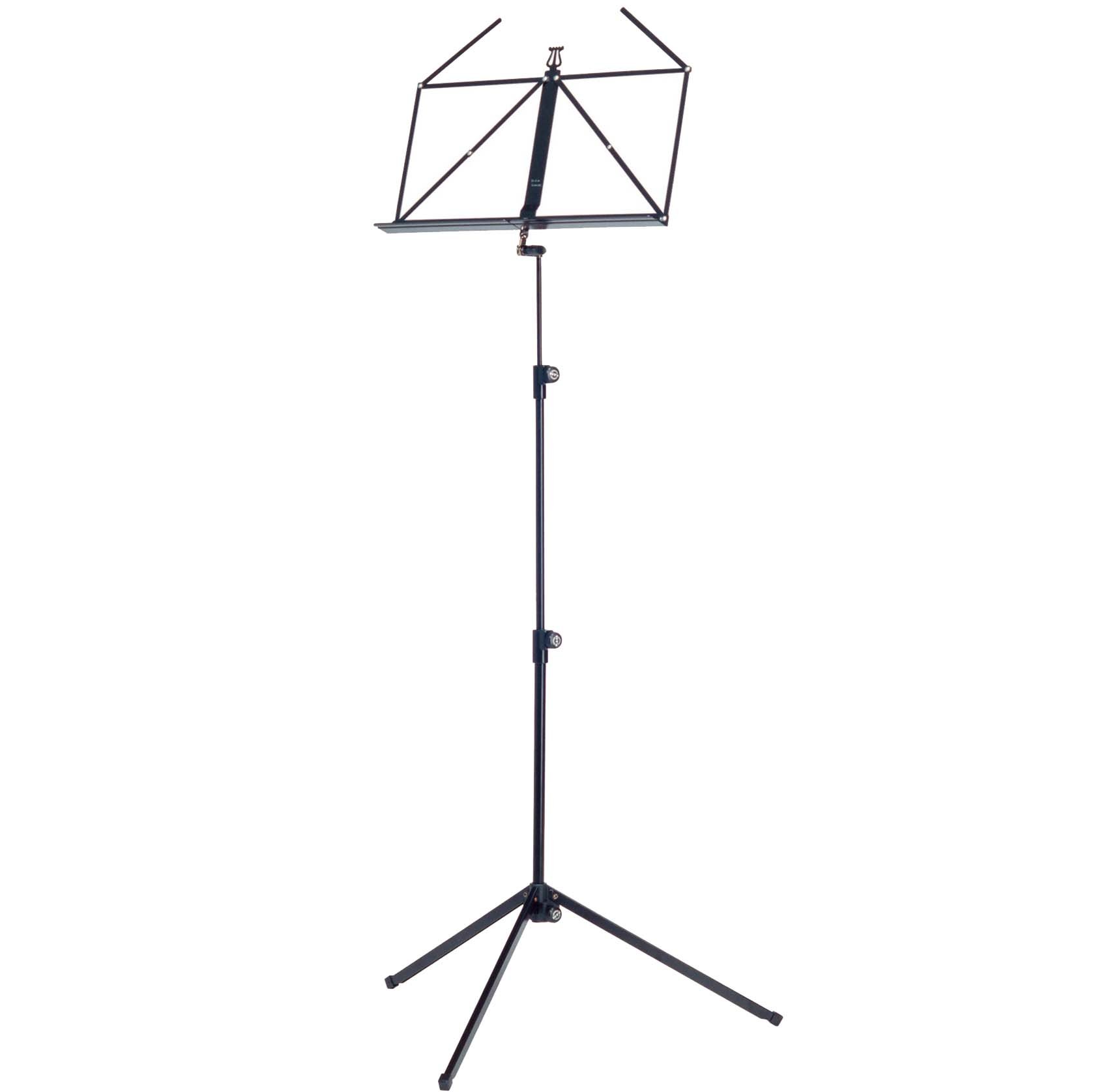 K&M 100/1 Black Notenständer Schwarz + Notenpult LED-Leuchte