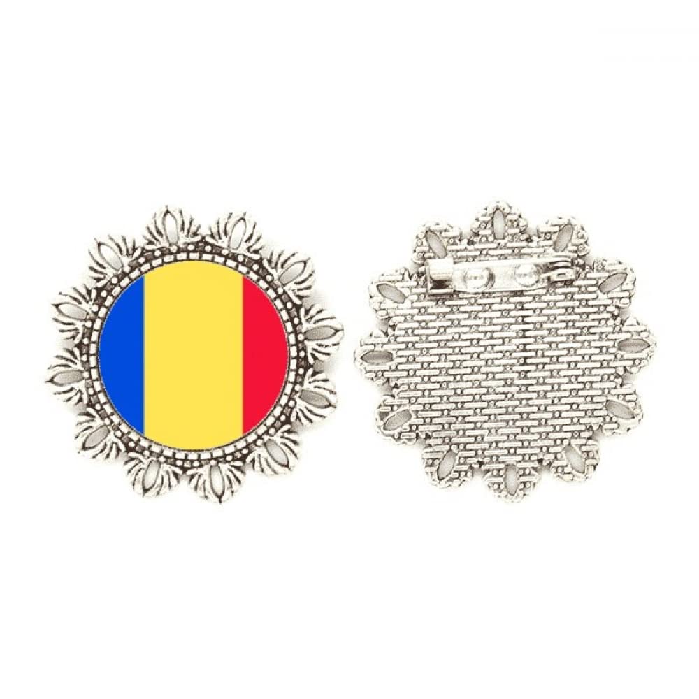 Broche de plata de ley de la bandera de Rumania mediano 4