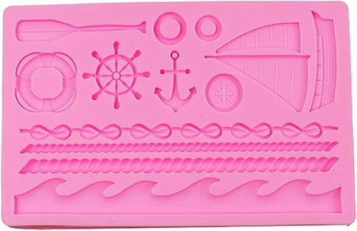 Miniatura 4 de Molde de silicona para velero, diseño de animales marinos, cupcakes, baby shower, fiesta, fondant, pastel, herramienta de decoración de fondant,