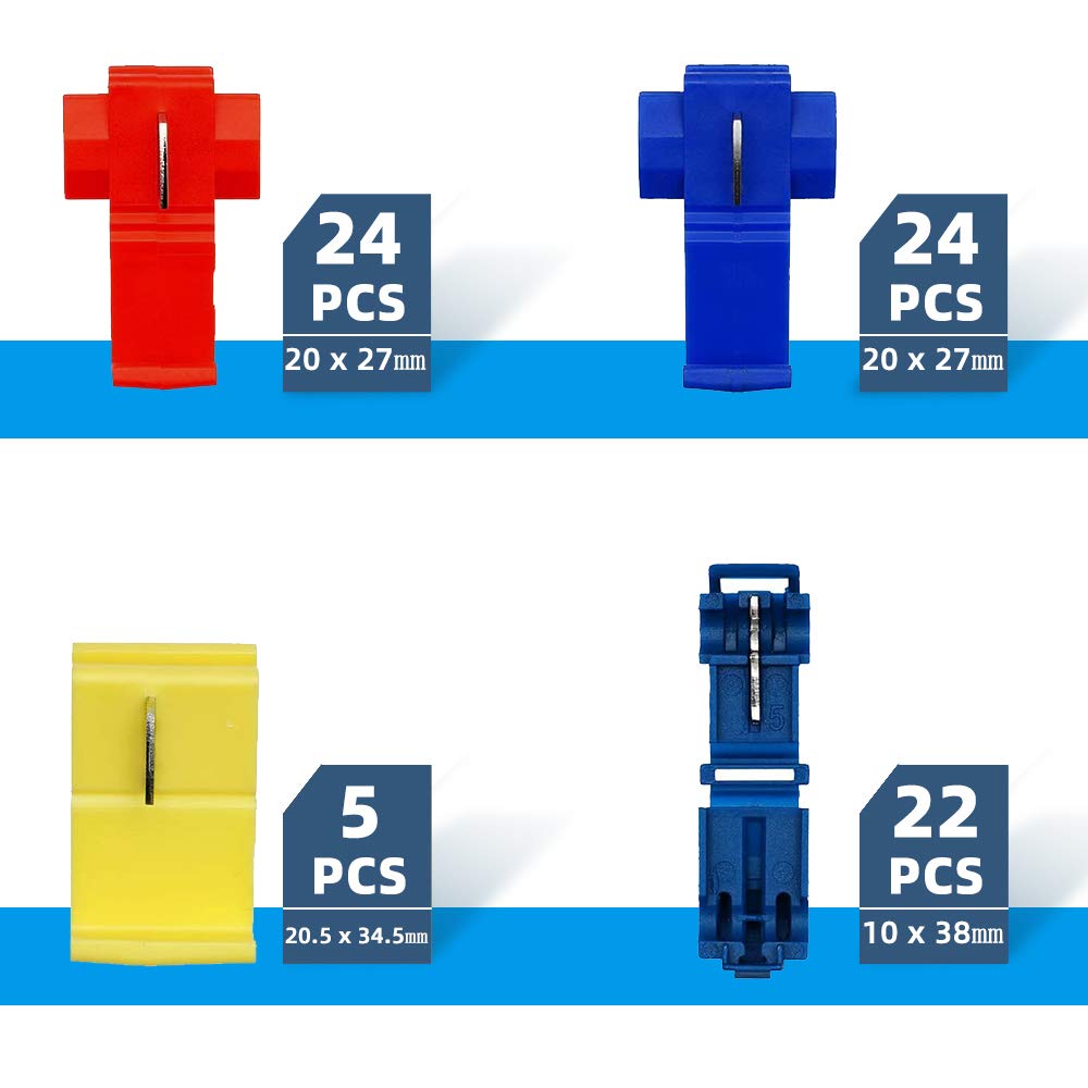 10 Stromdiebe, Kabelverbinder, Blitzanschluss, Blau 1,5-2,5mm²