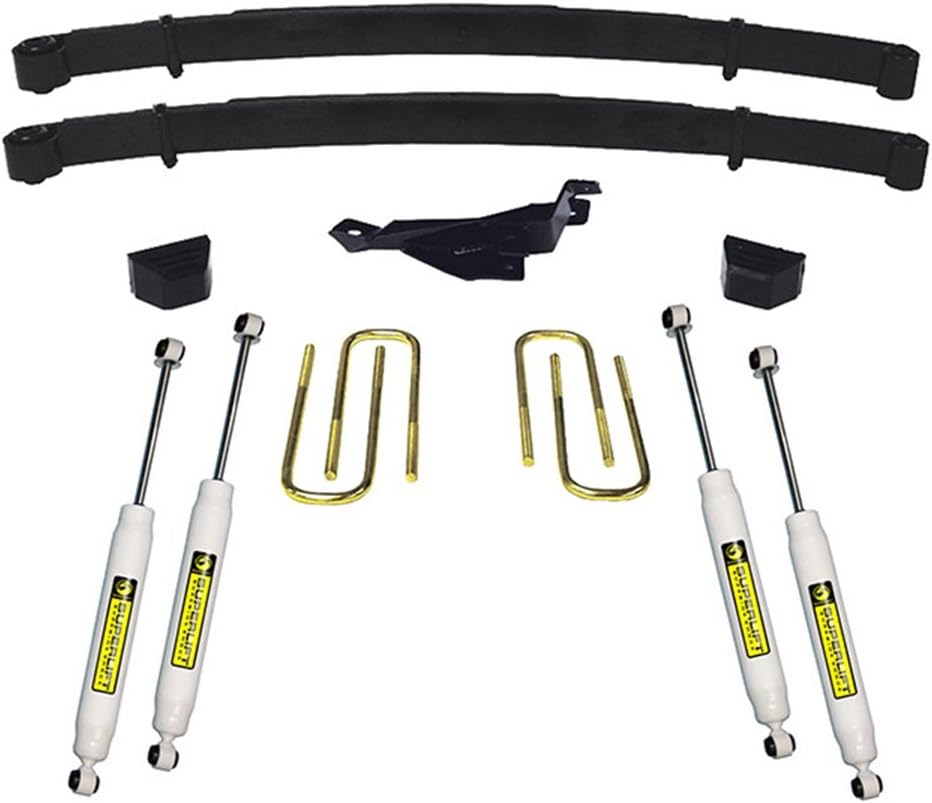 RealTruck SUPERLIFT SUSPENSION 3" Lift Kit for Ford Excursion | Complete Lift Kit with Front & Rear Shadow Series Shocks | K647 | Fits 2000-2005 Ford Excursion