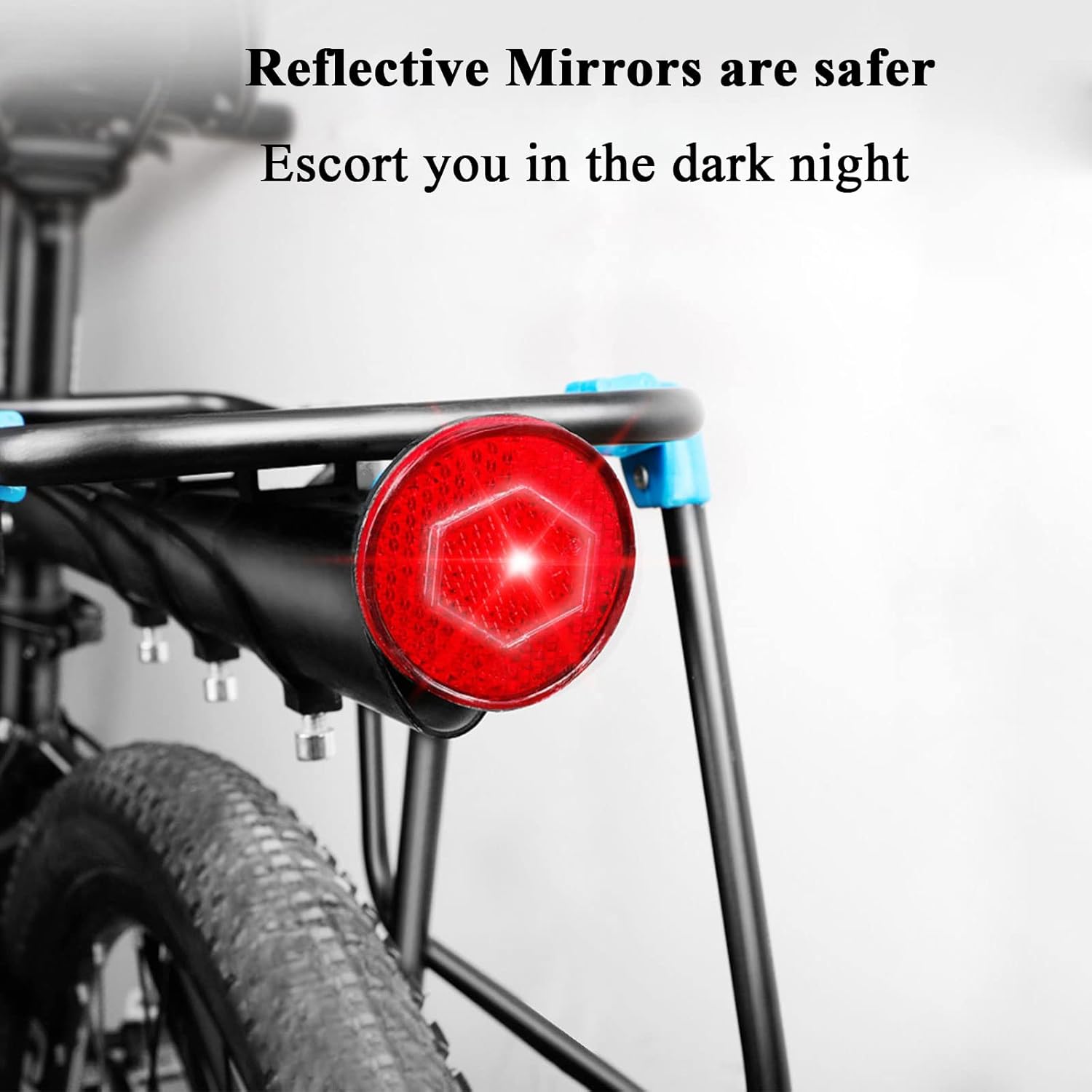 Bike Rack, Adjustable Bike Cargo Rack Cycling Equipment Stand Bicycle Luggage Carrier Racks with Reflective Logo for 24"-27.5" Frames