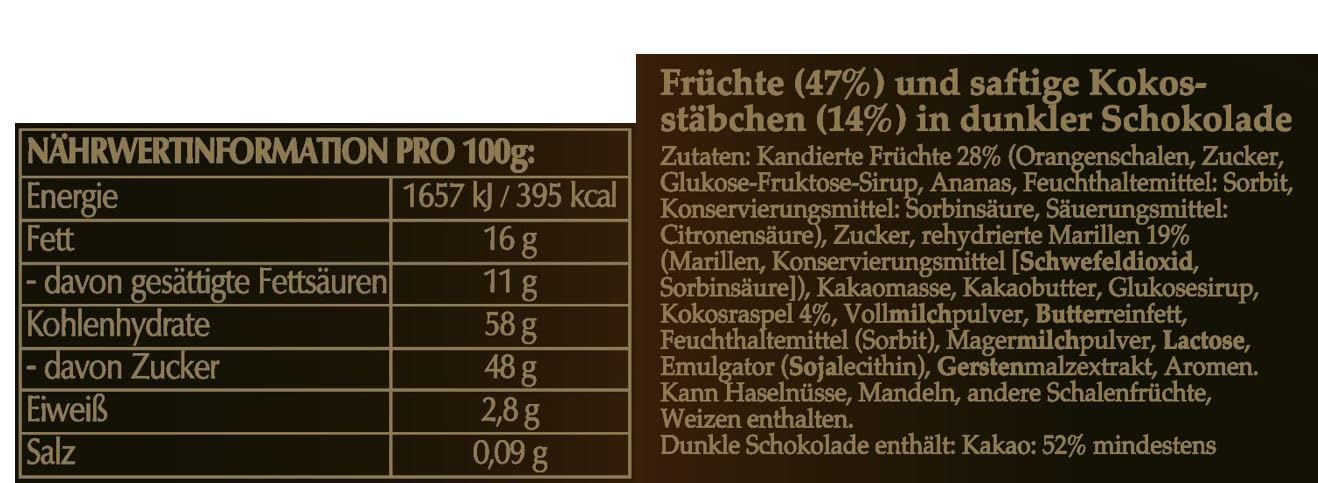 Hofbauer Wien Schokolierte Früchte, 1 kg