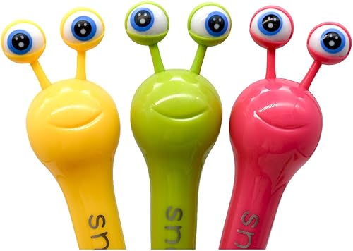 Miniatura 5 de Lopenle 6 bolígrafos adorables de caracol, bolígrafos con forma de caracol, bolígrafos novedosos de animales, tinta negra con 6 recambios para