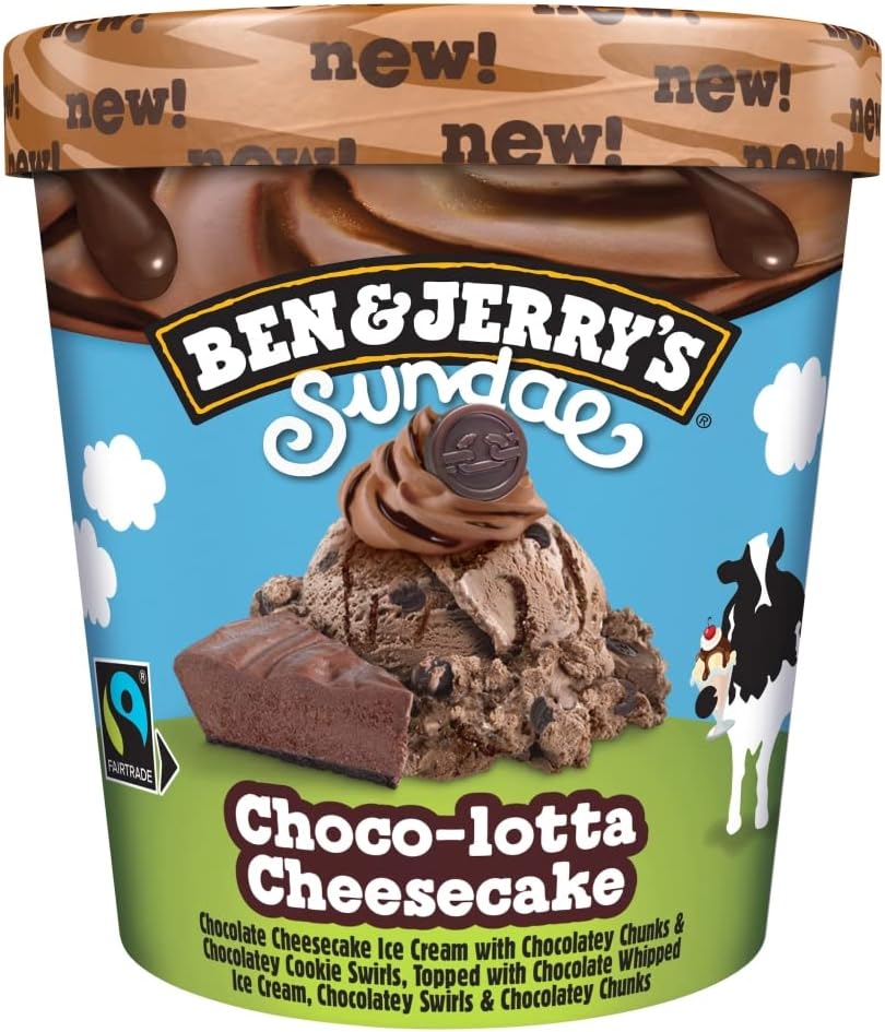 Ben & Jerry's Sundae Choco-lotta Ice Cream Tub Dessert 427ml