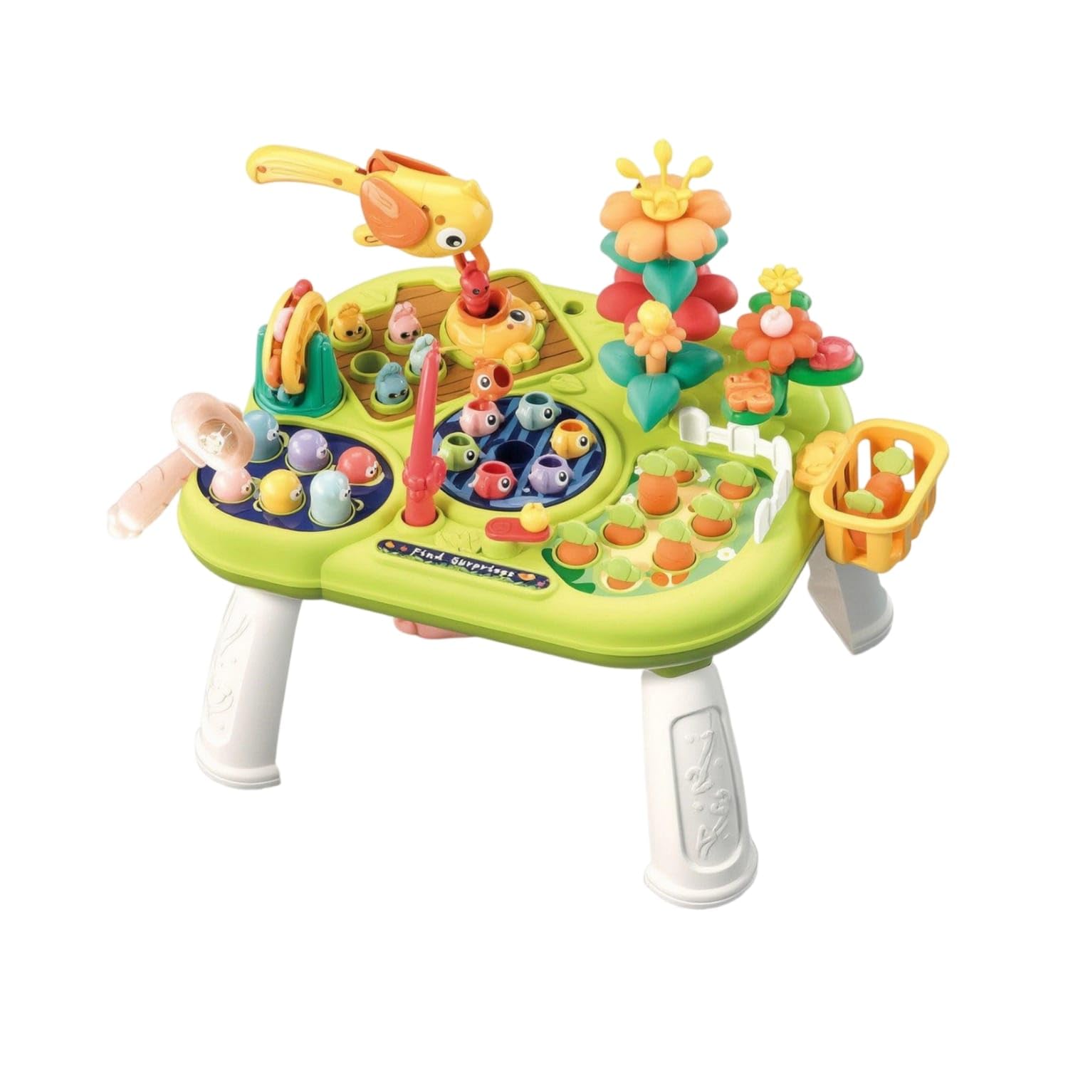Multifunctional Toddler Activity Table Multi-Purpose Educational Table with Hammer Interactive Toy Detachable for Toddlers, Preschoolers, Playroom, Classroom, 256 Multi-Function a-image-16