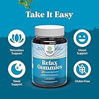 Vista 6 de Gomitas calmantes para adultos con ashwagandha y magnesio – Gomitas relajantes para el estrés con L teanina 5HTP y extracto de bálsamo de limón