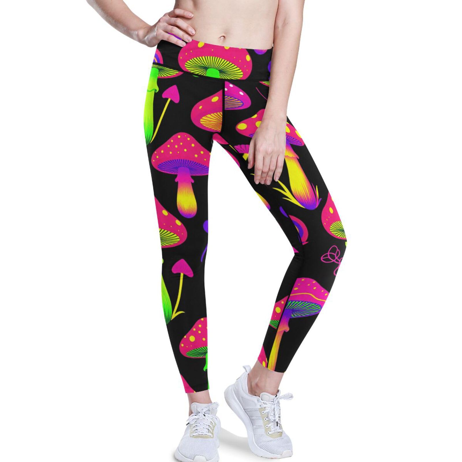 Pantalones de yoga para mujer elásticos psicodélicos que estilizan la figura 8