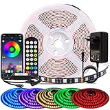 Musik- und mikrofonmodi:Die LED-Streifen verfügen über einen intelligenten Musikmodus und ein integriertes Mikrofon mit einstellbarer Empfindlichkeit, mit dem Sie eine romantische Party mit Musik veranstalten können. Die Farbe der Lichter ändert sich je nach Rhythmus der Musik oder Ihres Mikrofons.