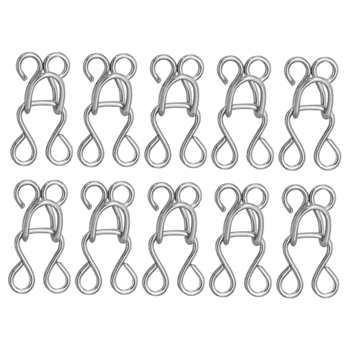 Amazon.co.jp: 100個 目に見えないフック留め具 silver かぎ針縫い