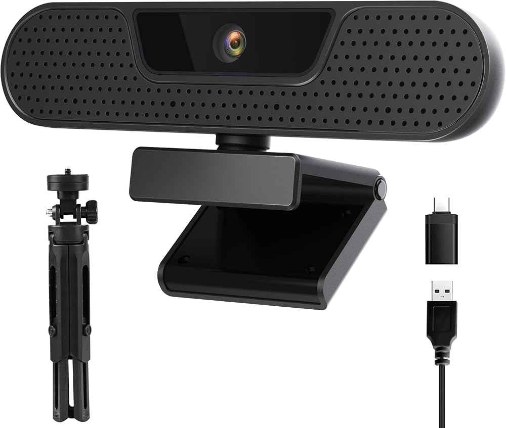 1080P Webcam with Microphone, 75°FOV FHD PC Camera with 1080P/60fps, Privacy Cover, Plug & Play USB Web Cam, Autofocus, 1080P/60fps External Webcam for PC, Computer Web Camera for Laptop, Mac, Zoom