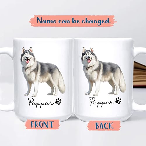 Miniatura 99 de Taza de café negra personalizada con nombre Chow Chow Chow de 11 onzas, taza de café blanca personalizada para perros Chow Chow, regalos para Chow