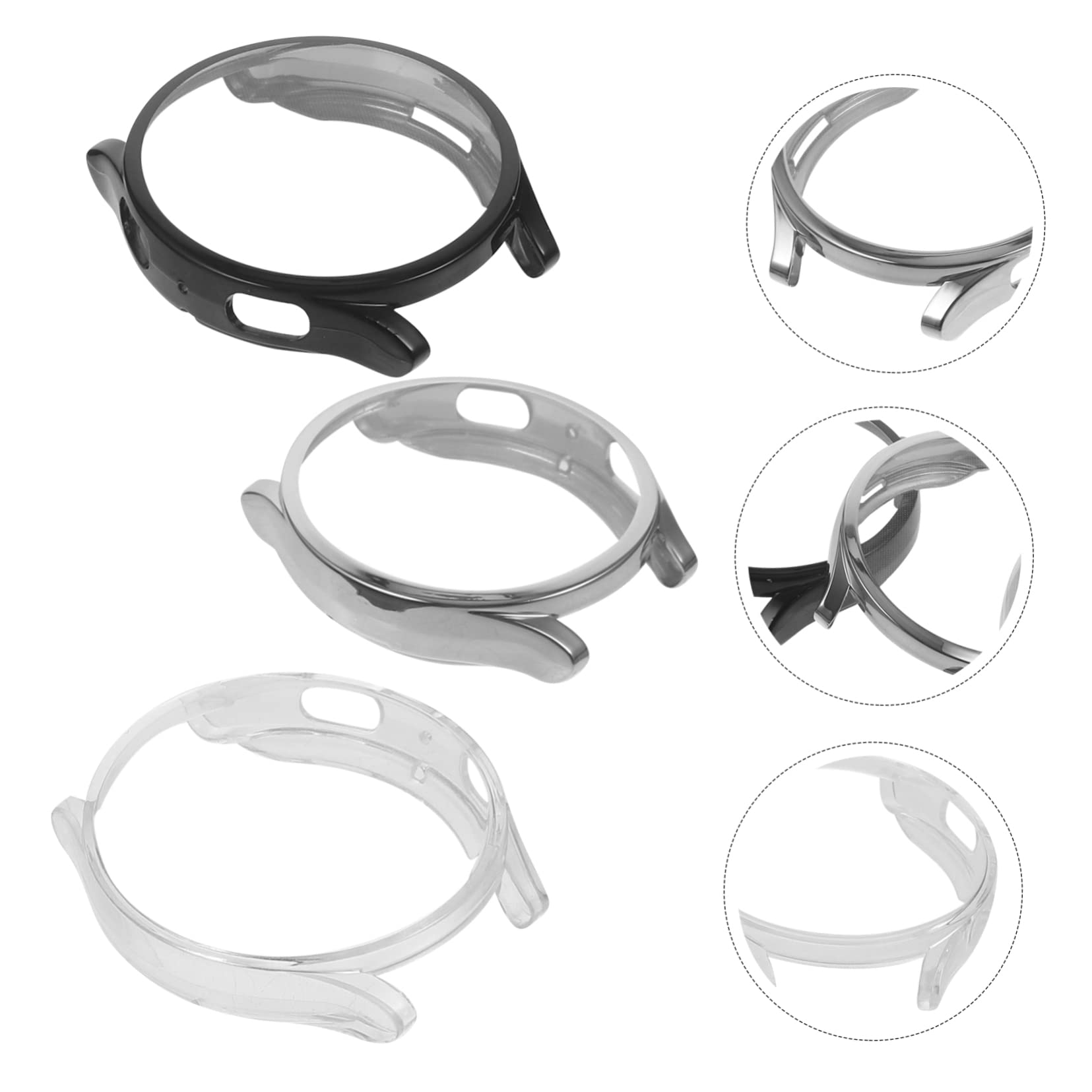 Mikikit Lot De 5 Étuis De Montre en TPU Souple D'écran pour Montre Connectée Coque Remplaçable Anti-Rayures Ajustement Universel 6 Pièces X 5
