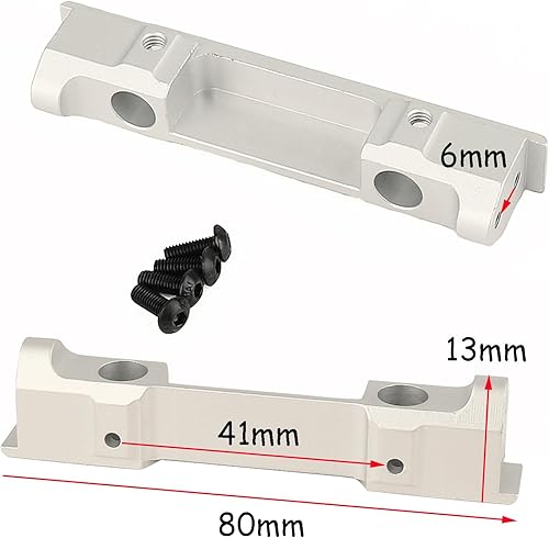 Miniatura 3 de ZXYRC Soporte de montaje de parachoques delantero y trasero de aleación de aluminio para 110 RC Crawler Axial SCX10 Pro Car DIY Kit de marco de