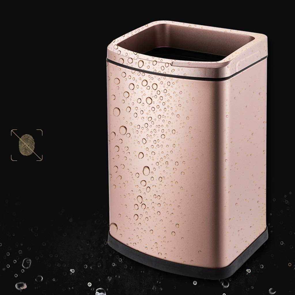Cubo de Basura Abierto, Acero Inoxidable Impermeable Espesar Cubo de Basura Cocina Restaurante Cafetería Cubo de Basura multifunción (C 12L)