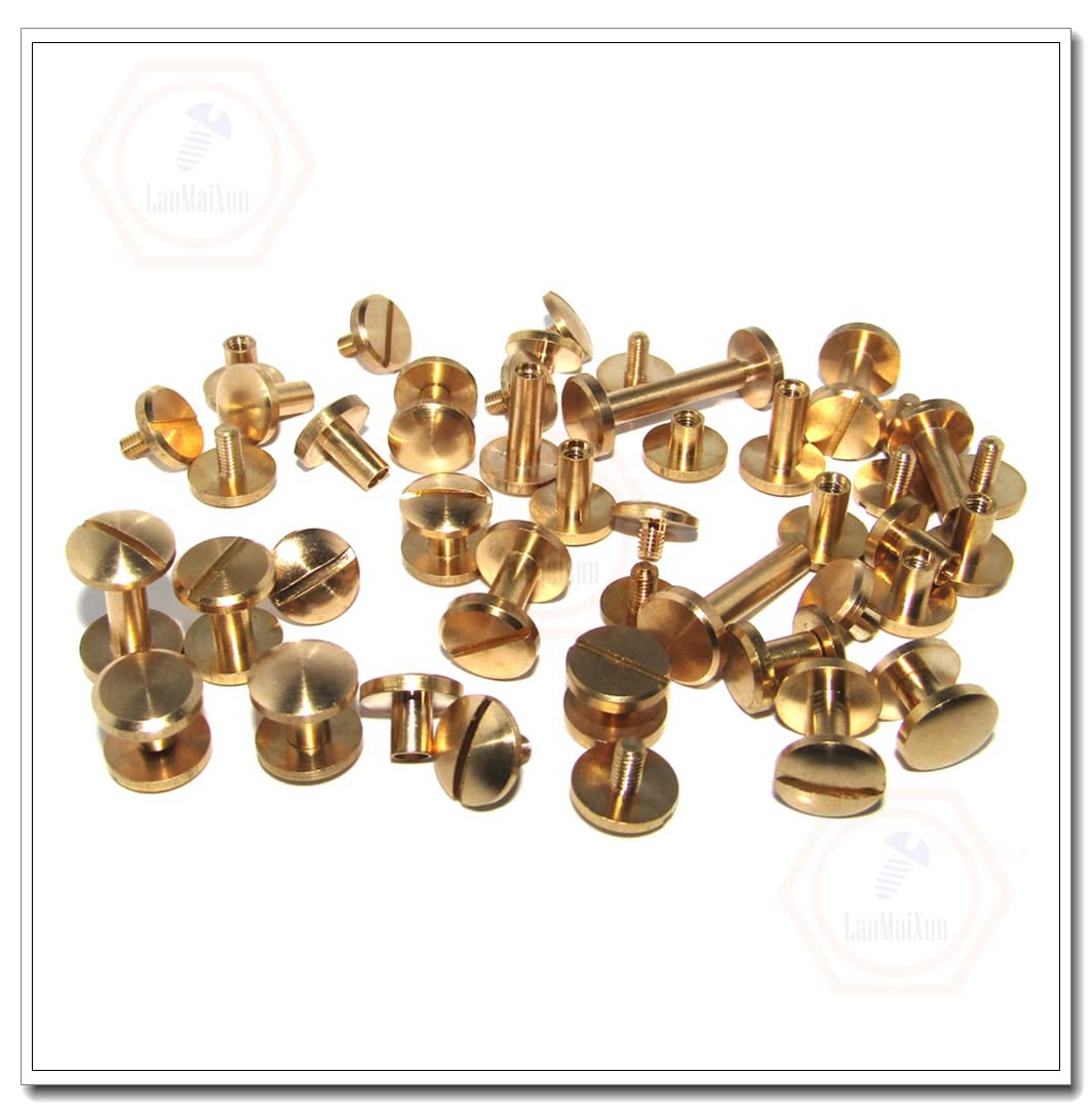 FANNAS 4 PEZZI Rivetti In Ottone Per Rivetti D Ring Chiodi Per Rivetti - 9
