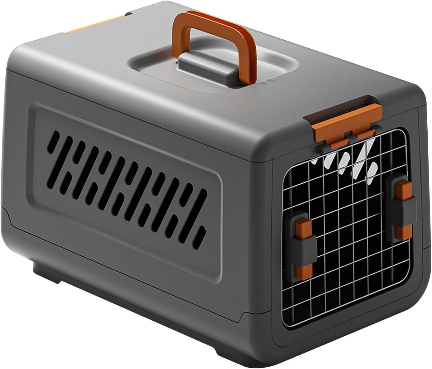 Pet Carrier for Family and Travel, Suitable for Small 10-Pound Cats or Dogs (Black/Orange)