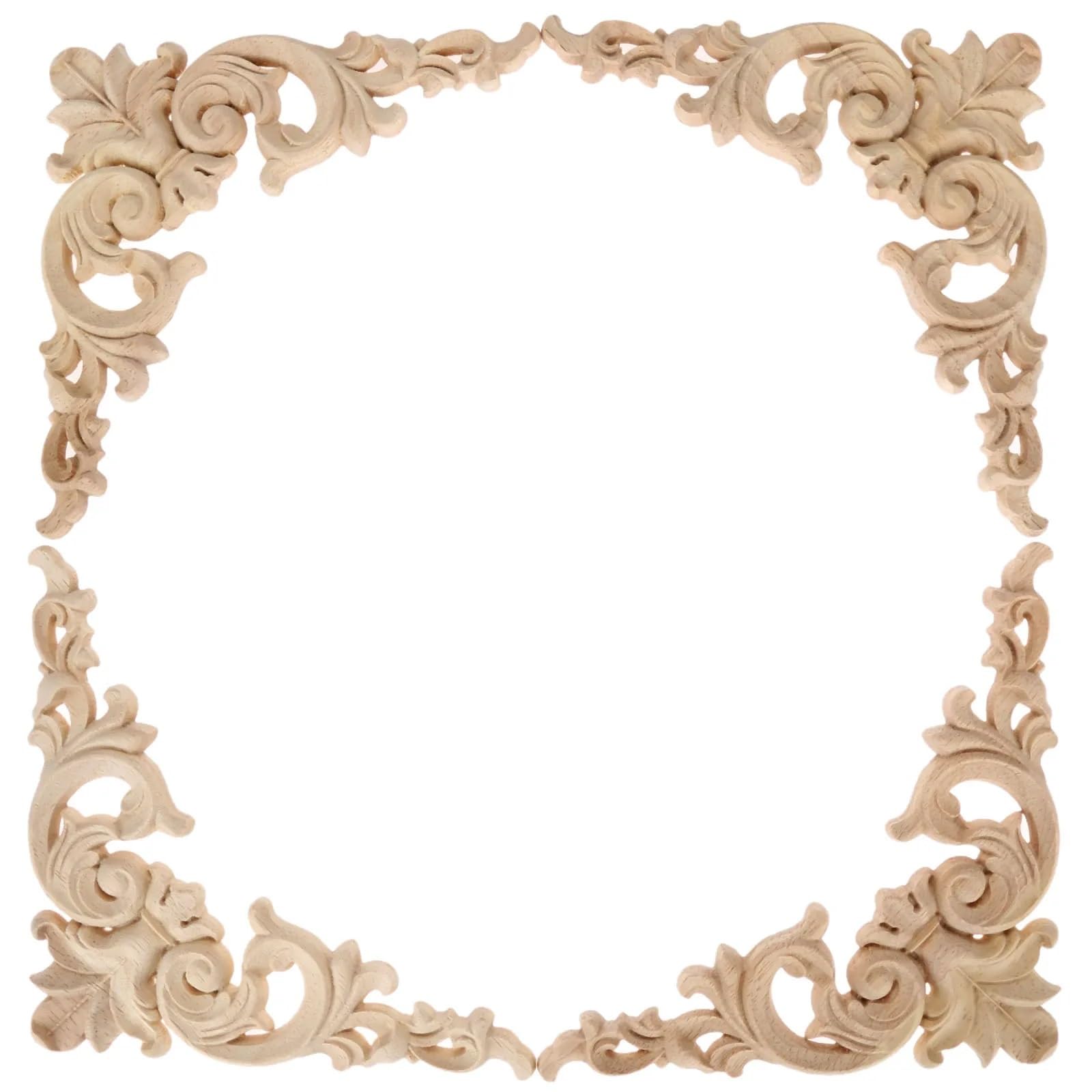 Apliques de madera tallada para restaurar muebles antiguos gastados 10x10cm