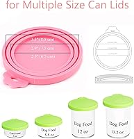 Vista 4 de Paquete de 4 Tapas de Latas de Comida para Mascotas de Silicona para Comida de Perros y Gatos