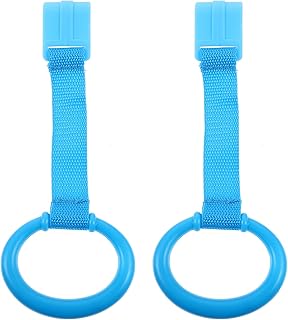 TOYANDONA 2 Peças Anéis De Puxar Para Bebê Berço Cama Anéis De Pé Exercícios De Caminhada Assistente Anéis De Suspensão Para Berço Recém-Nascido Ferramenta De Prática Infantil Azul