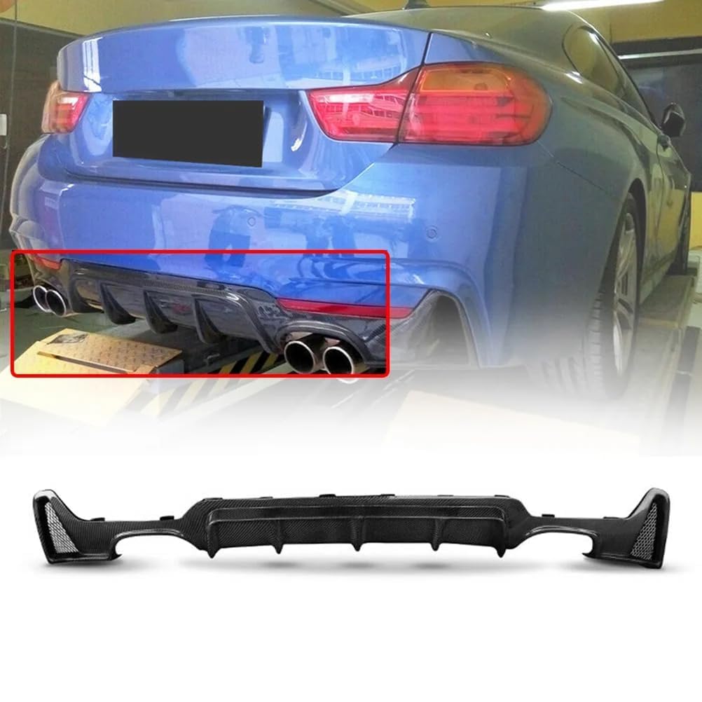 Car Rear Bumper Diffuser Spoiler for BMW F32 F33 F36 435i M Tech Quad out 2014 2015 2016-2020, Back Bumper Spoiler Lip Splitter, Chassis Anti-Crash Protector, Rear Lower Lip Diffuser Accessories