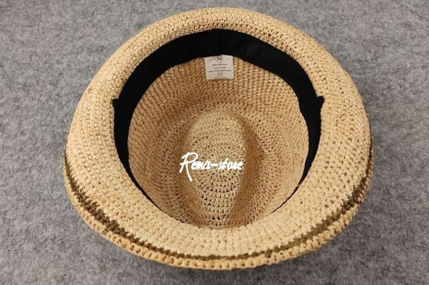 希少【カシラ】編みっぱなし ラフィア100％ ストロー ハット