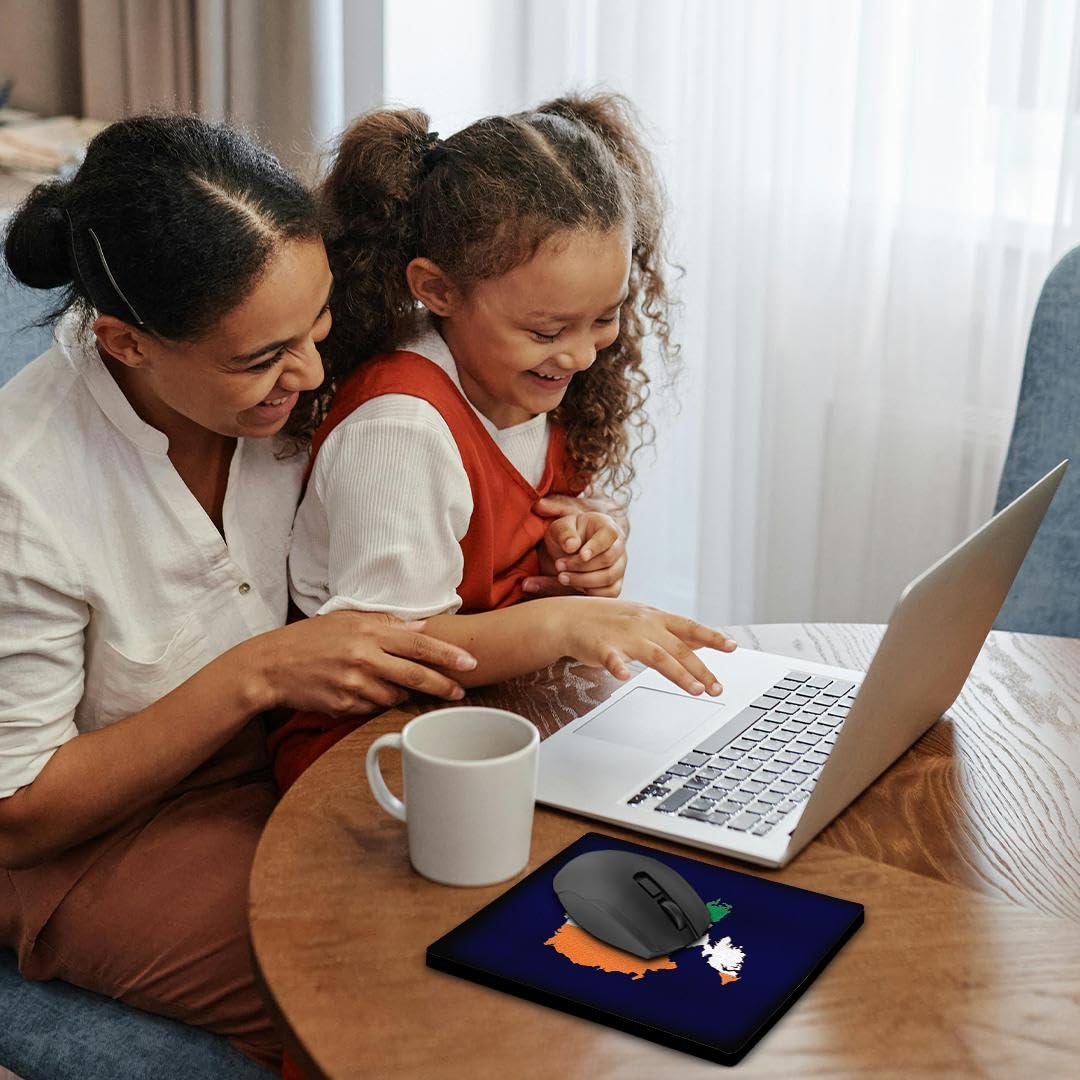 3dRose Ireland Rugby Fan Irish Tricolor Flag Map Rugby and Soccer Emblem - Mouse Pads (mp-384933-1)