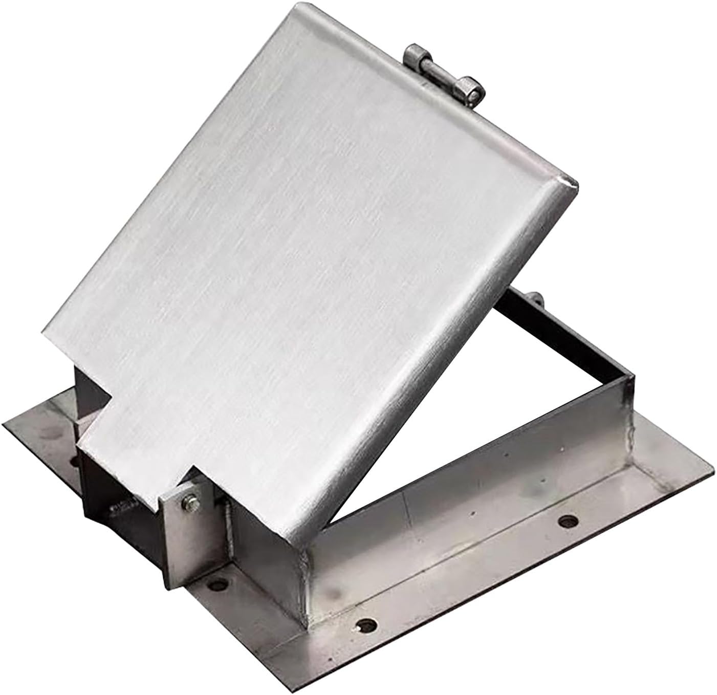 Heavy-Duty Manhole Cover & Frame, Secure Roof Access Hatch with Lock, Durable Sewage Basin & Septic Tank Lid, Metal Drainage Ditch Cover, Rainproof Basement Exit Lid