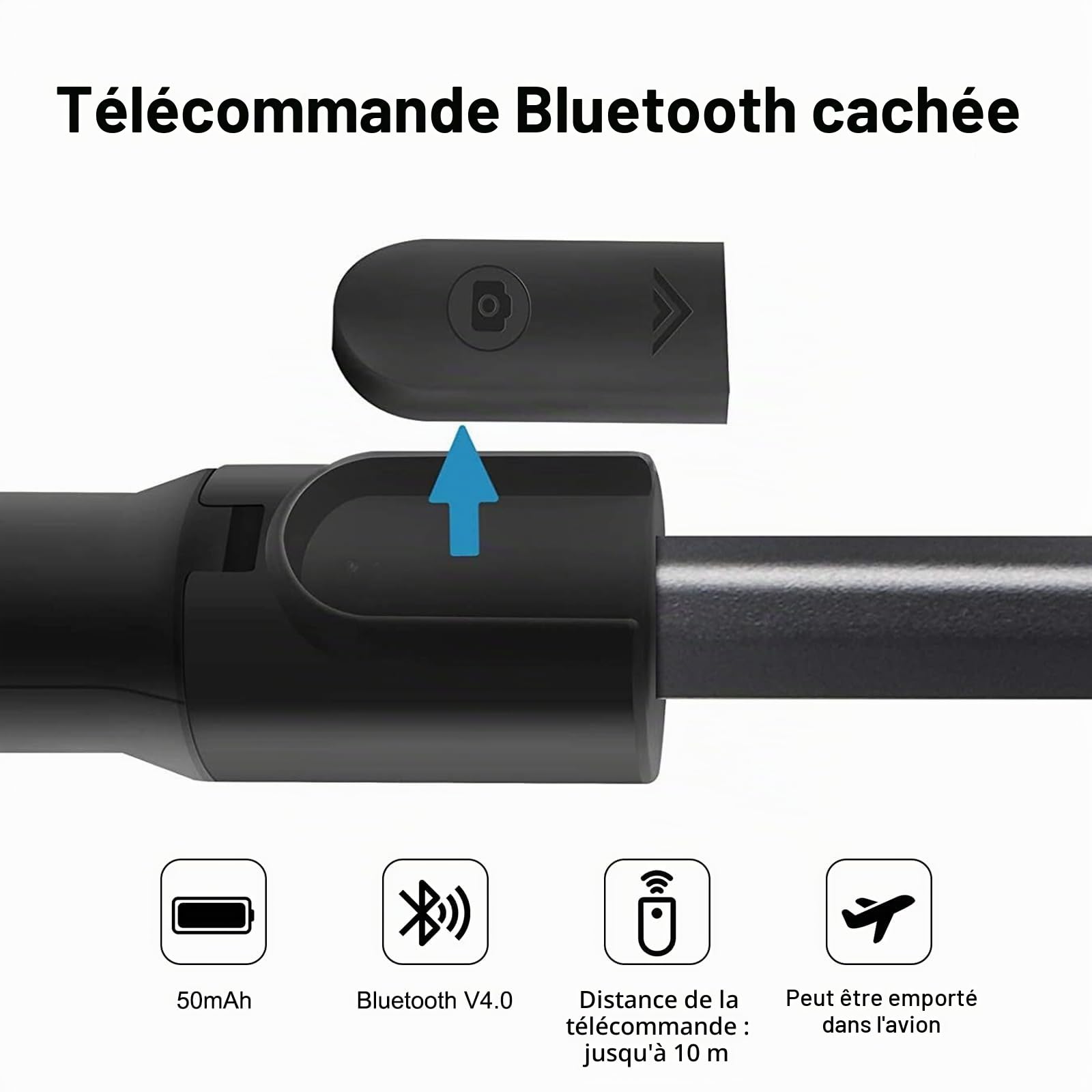 Gimbal Stabilisateur de Smartphone 1 axe Téléphone Portable avec télécommande Bluetooth 3-1 pour Vidéo en Direct, TikTok, Vlogging, Youtube, Compatible avec pour iPhone/Android