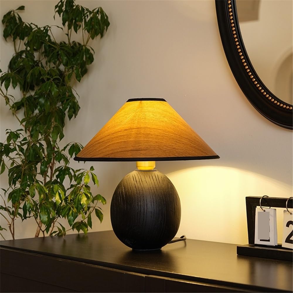 Affascinante Lampada da tavolo in legno, atmosfera retrò, soggiorno, camera da letto, comodino Arredamento per la casa