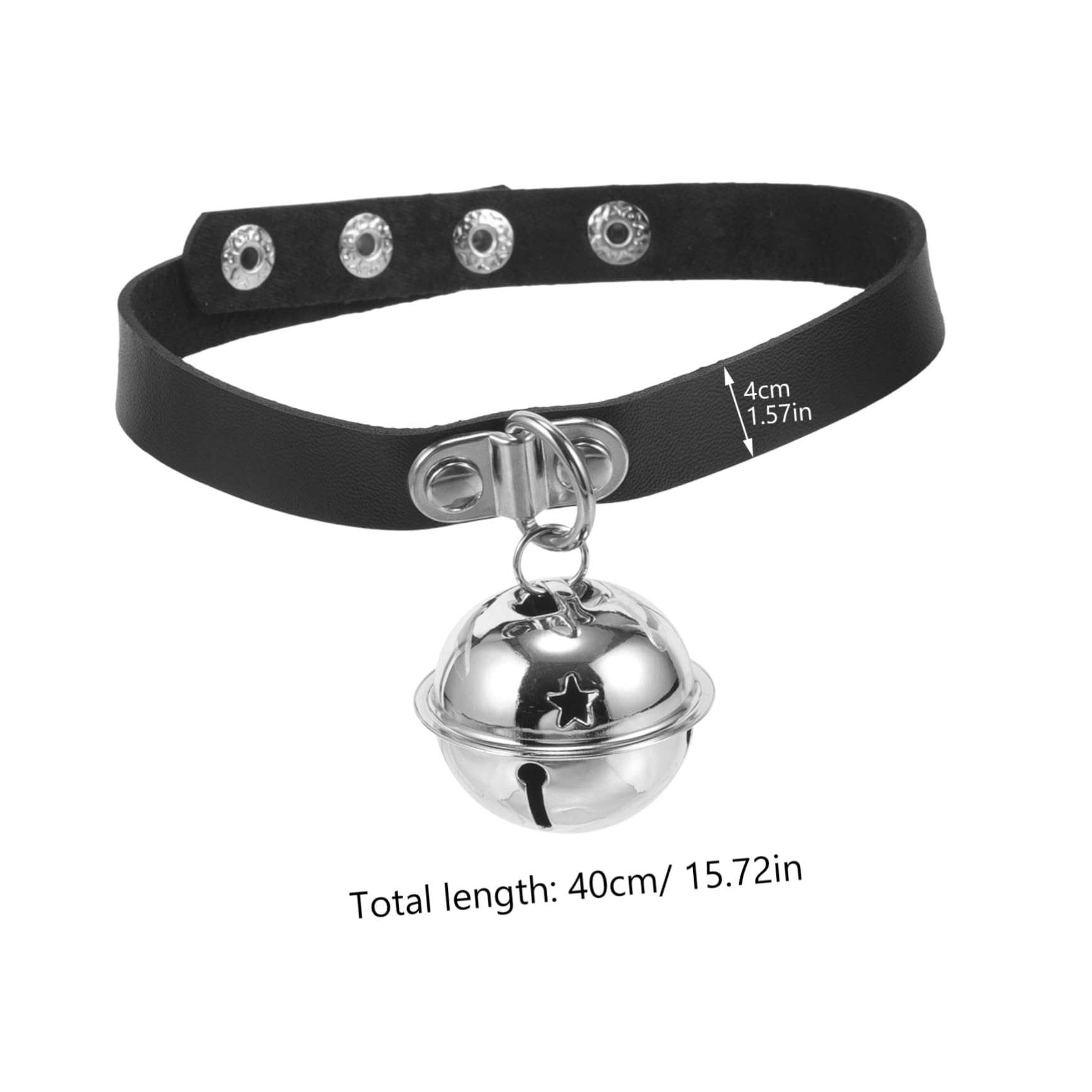 COLLBATH Adorable Collier pour Chiot avec Clochette en PU Robuste Et Réglable pour Un Usage Quotidien Et des Fêtes