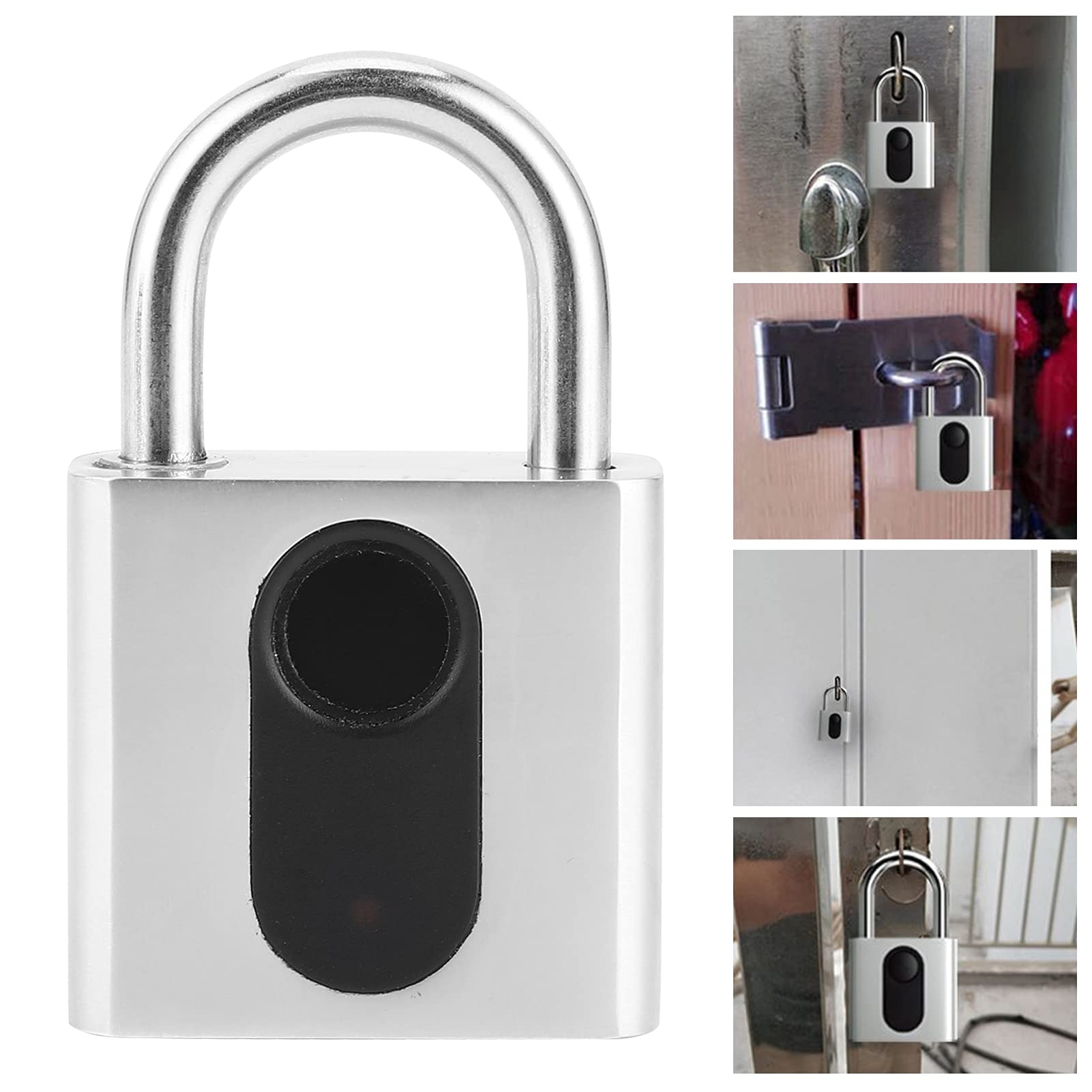 Candado de Huella Digital Inteligente con Conectividad Bluetooth para Uso Antirrobo en Gimnasio, Almacenamiento y Viajes - Aleación de Zinc Resistente Al Agua y Duradera, 1 Unidad