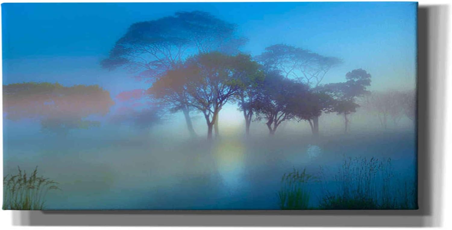 Epic Graffiti Swan Lake Giclee Canvas Wall Art, Blue