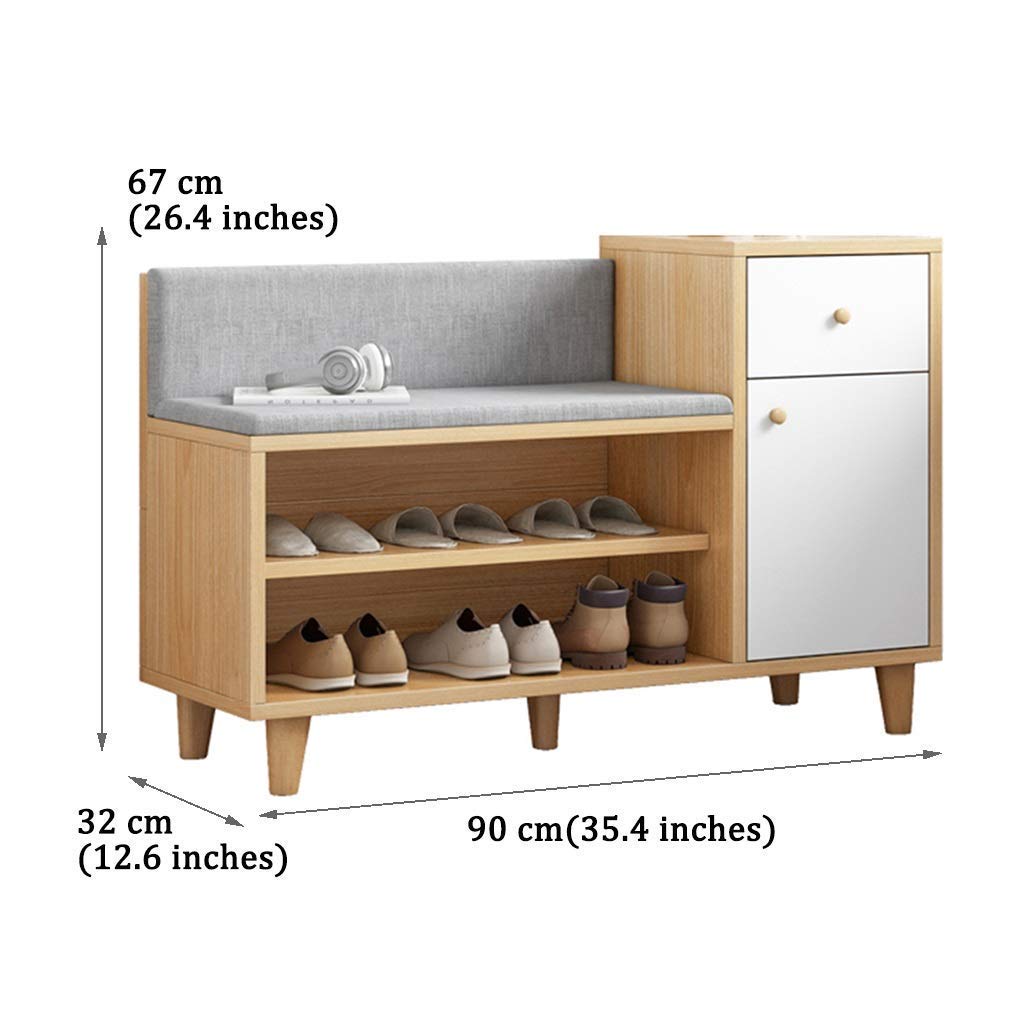 Taburete para cambiar zapatos, caja de manta, banco plegable, caja de almacenamiento otomana, cofre y reposapiés otomano de tela, ideal para caja de juguetes, extremo de la cama, zapatero, banco,
